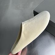 Okify Balenciaga Chateau Cream White Slippers - 6