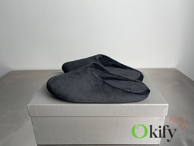 Okify Balenciaga Chateau Black Slippers - 1