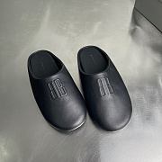 Okify Balenciaga Chateau Black Leather Slippers - 4