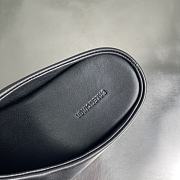 Okify Balenciaga Chateau Black Leather Slippers - 2