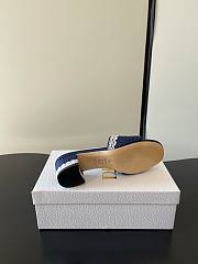 Okify Dior Dark Blue Mid-heel Sandals - 3