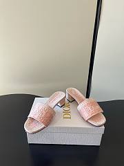 Okify Dior Pink Mid-heel Sandals - 5