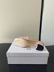 Okify Dior Pink Mid-heel Sandals - 4