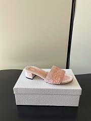 Okify Dior Pink Mid-heel Sandals - 3