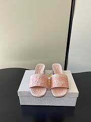 Okify Dior Pink Mid-heel Sandals - 1