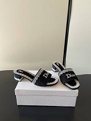 Okify Dior Black Mid-heel Sandals - 6