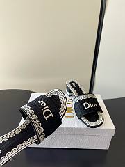 Okify Dior Black Mid-heel Sandals - 4