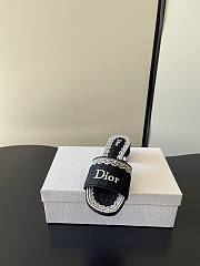 Okify Dior Black Mid-heel Sandals - 2