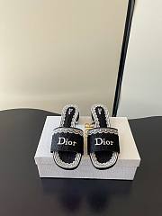 Okify Dior Black Mid-heel Sandals - 1