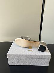 Okify Dior Gray Mid-heel Sandals - 4