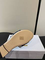 Okify Dior Dark Blue Lace Embroidery Slides - 6