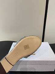 Okify Dior Gray Lace Embroidery Slides - 2