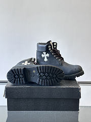 Okify Chrome Hearts x Timberland Black Men Boots  - 6
