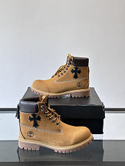 Okify Chrome Hearts x Timberland Brown Men Boots  - 6