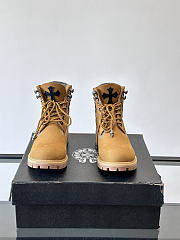 Okify Chrome Hearts x Timberland Brown Men Boots  - 2