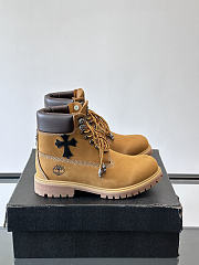 Okify Chrome Hearts x Timberland Brown Men Boots  - 1