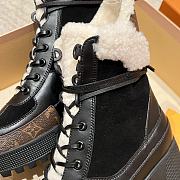 Okify Louis Vuitton Black Wool Women Boots - 4