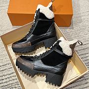 Okify Louis Vuitton Black Wool Women Boots - 6