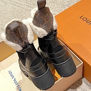 Okify Louis Vuitton Black Wool Women Boots - 5