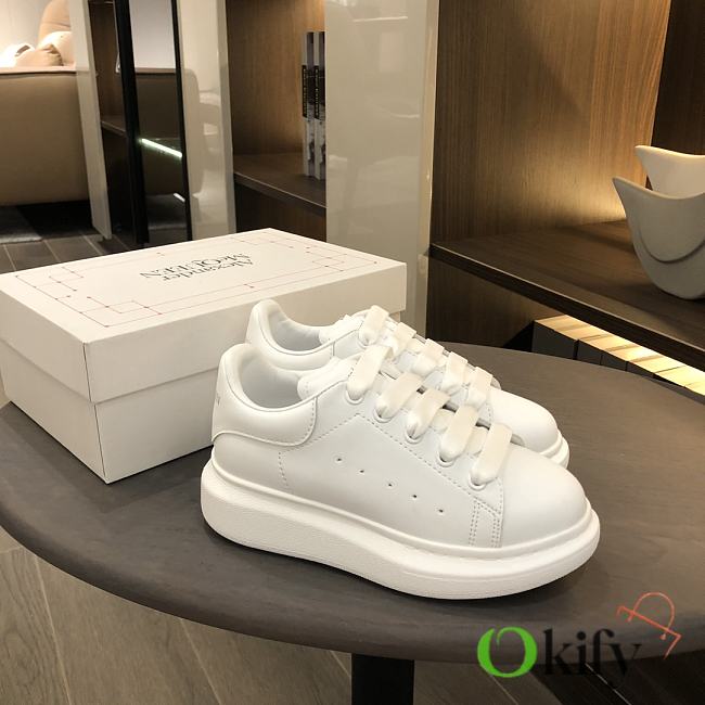Okify Alexander McQueen White Kid Sneakers - 1