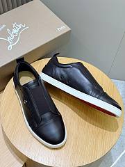 Okify Christian Louboutin Dark Brown Low Top Men Sneakers - 3