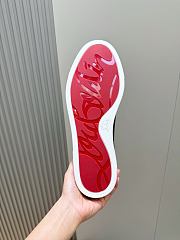 Okify Christian Louboutin Dark Brown Low Top Men Sneakers - 2