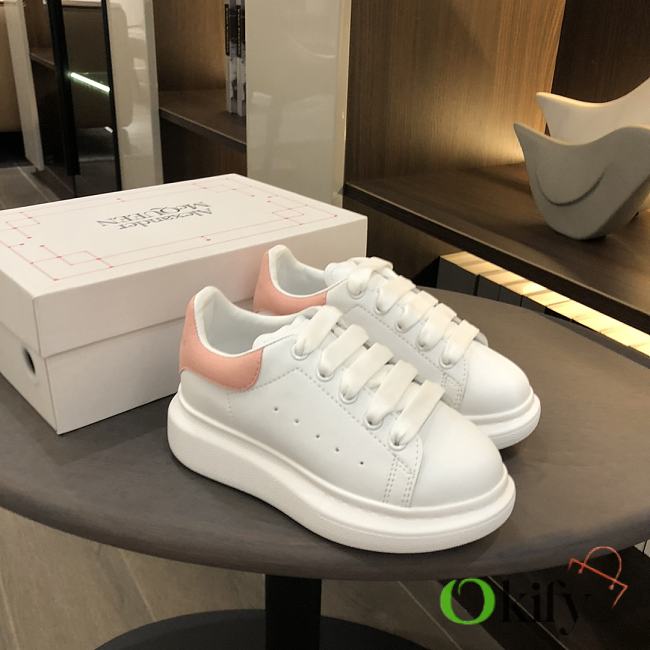 Okify Alexander McQueen White And Pink Kid Sneakers - 1