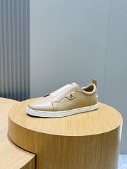 Okify Christian Louboutin Beige Low Top Men Sneakers - 4