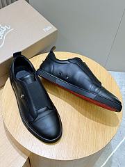 Okify Christian Louboutin Full Black Low Top Men Sneakers - 2