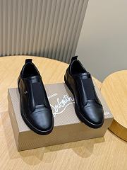 Okify Christian Louboutin Full Black Low Top Men Sneakers - 1