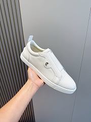 Okify Christian Louboutin White Low Top Men Sneakers - 5