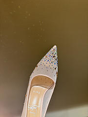 Okify Christian Louboutin Nude Mesh Crystal High Heels 10.5cm - 4