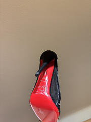 Okify Christian Louboutin Black Mesh Crystal High Heels 10.5cm - 3