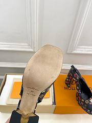 Okify Louis Vuitton Black Platform High Heels Colorful Monogram - 5
