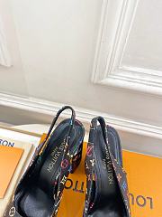 Okify Louis Vuitton Black Platform High Heels Colorful Monogram - 3