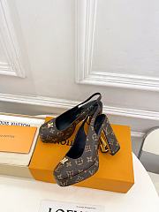 Okify Louis Vuitton Brown Platform High Heels - 6
