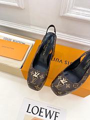Okify Louis Vuitton Brown Platform High Heels - 3