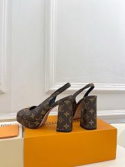 Okify Louis Vuitton Brown Platform High Heels - 2