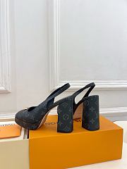 Okify Louis Vuitton Black Platform High Heels - 5