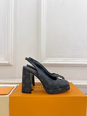 Okify Louis Vuitton Black Platform High Heels - 1