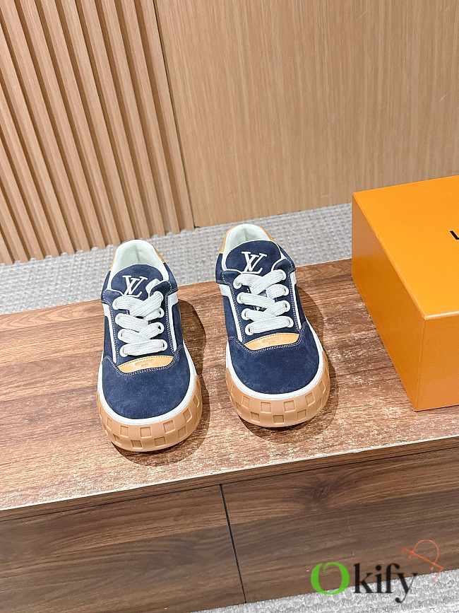 Okify Louis Vuitton Dark Blue Sneakers - 1