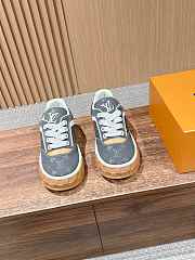 Okify Louis Vuitton Gray Sneakers With Monogram - 1