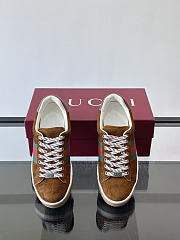 Okify Gucci Brown Suede Retro Men Sneakers - 5