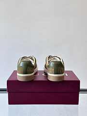 Okify Gucci Brown Olive Suede Retro Men Sneakers - 6