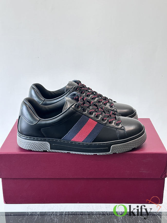 Okify Gucci Black Retro Men Sneakers - 1