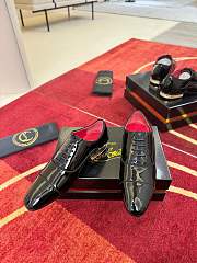 Okify Christian Louboutin Alpha Male Rocks Black Men Loafers - 6