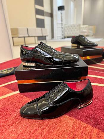 Okify Christian Louboutin Alpha Male Rocks Black Men Loafers