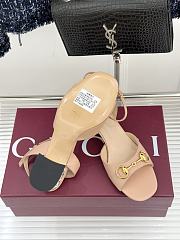 Okify Gucci Nude Horsbit Crystal Block Heel Sandals 5.5cm - 3