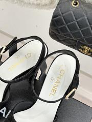 Okify CC Black Suede Platform High Heel Sandals  - 3