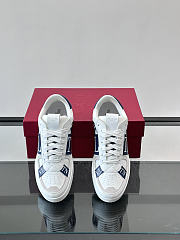 Okify Valentino White And Blue Men Sneakers - 4